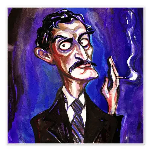 Caricature of Edvard Munch, painter de Neale Osborne Bridgeman Images