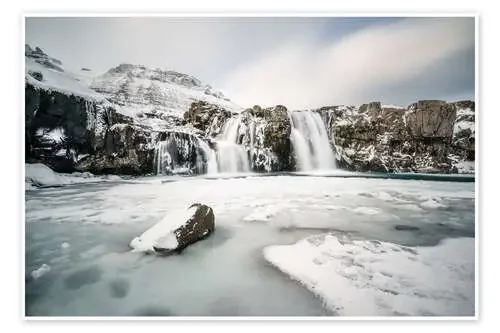 Cascada en invierno, Islandia de Road To Aloha
