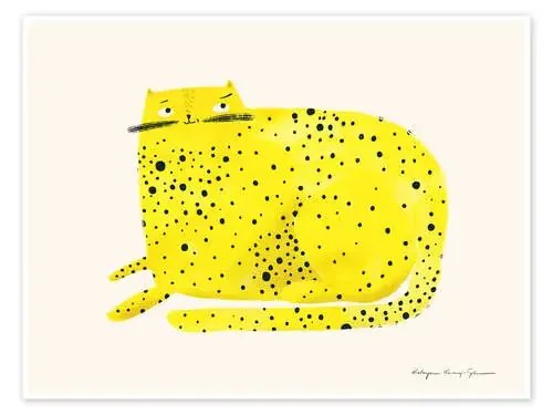 Cat with whiskers de Kasia Kucwaj-Tybur Wild Apple Graphics