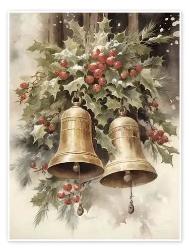 Christmas Bells and Mistletoe de Olga Telnova