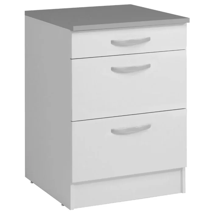 Cocina Modular Eko Color Blanco Mate 3 Muebles Inferiores 180 cm