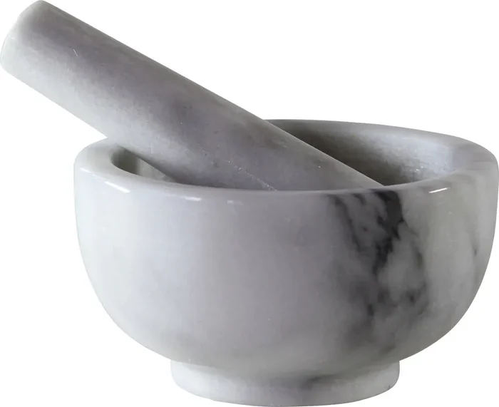 collini Mortero de Mármol, 11 cm, Blanco