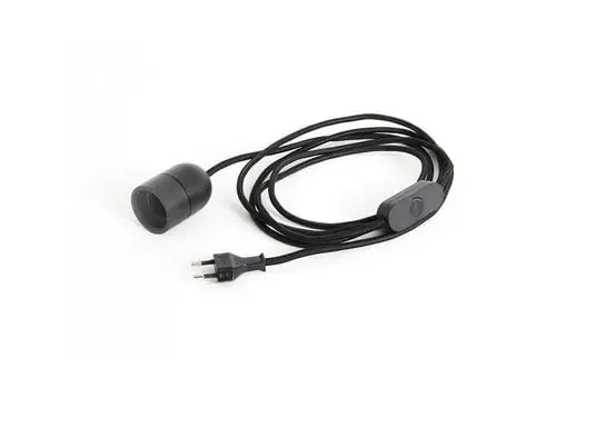 Common Lámpara de Sobremesa Cord Set Soft Black – Hay