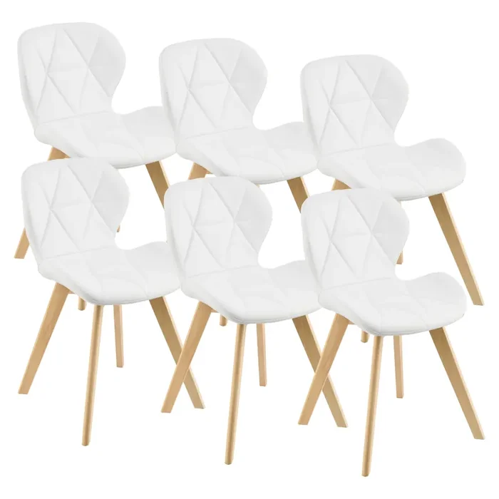 Conjunto de 6 sillas de comedor Älmhult 78x47x52 cm – [en.casa]
