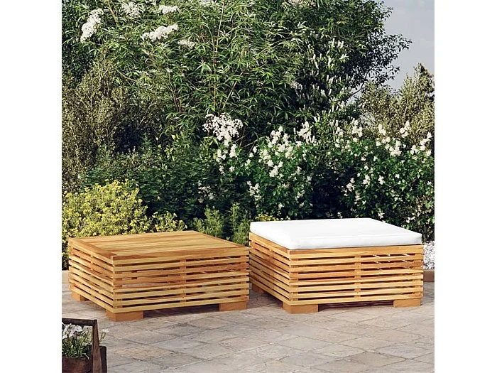 Conjunto de jardín 2 piezas madera maciza de teca ES560571