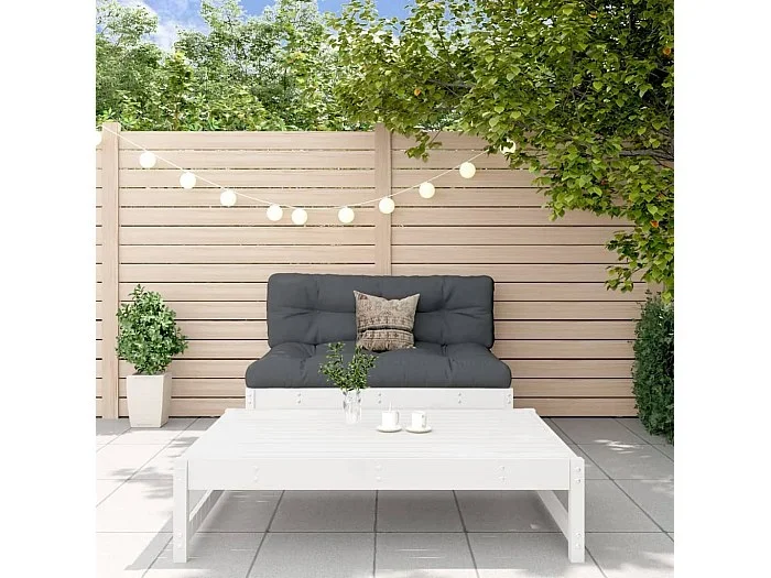 Conjunto de jardín 2 piezas madera maciza pino blanco ES455446
