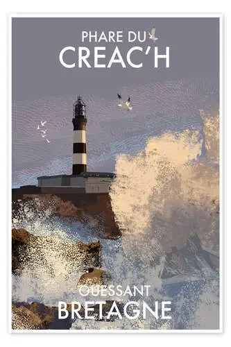 Creac‘h Lighthouse, Brittany, France de Roger O’Reilly