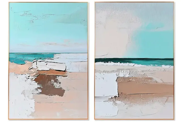 Cuadro Aluminio 80X3,5X120 Playa Abstract 2 Surt.