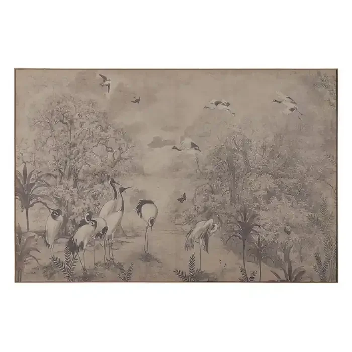 Cuadro Impresión Pájaros Dm-Madera 120 X 3 X 80 Cm