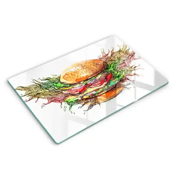 Cubre vitrocerámica Dibujo de hamburguesa