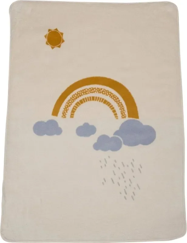 David Fussenegger Manta MAJA «Rainbow», 100% Algodón, Blanco crudo