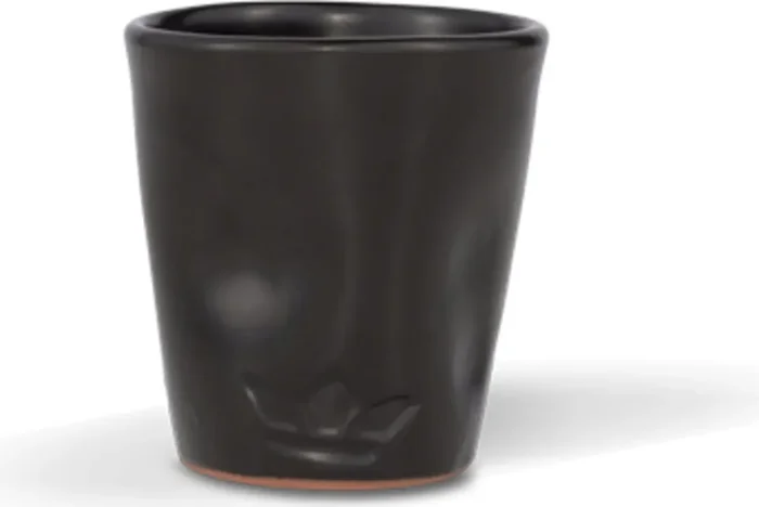 Dutchdeluxes Taza Cerámica Arrugada 130 ml, Negro mate