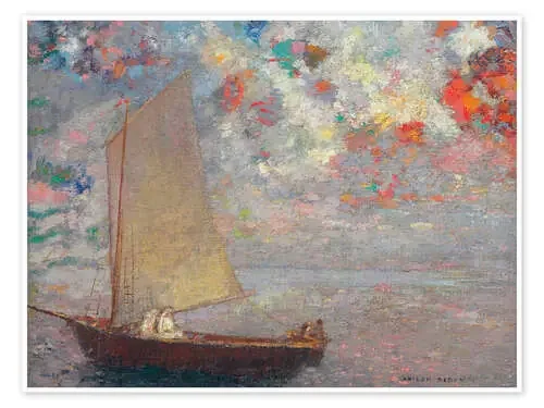 El barco con las dos mujeres blancas de Odilon Redon Master Collection