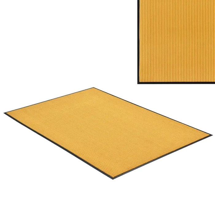 [en.casa] Felpudo atrapasuciedad alfombra de entrada felpudo para puerta color mostaza 180 x120 cm