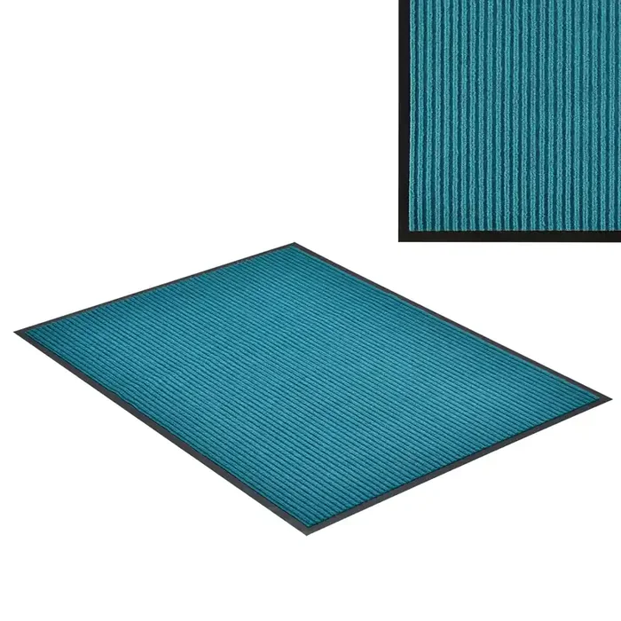 [en.casa] Felpudo atrapasuciedad alfombra de entrada felpudo para puerta turquesa 90 x 60 cm