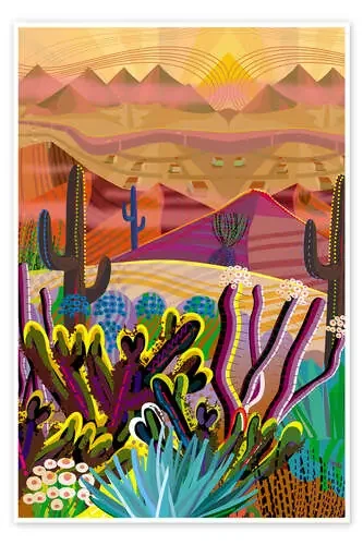 En lo alto de una cima de la montaña del desierto de Charles Harker