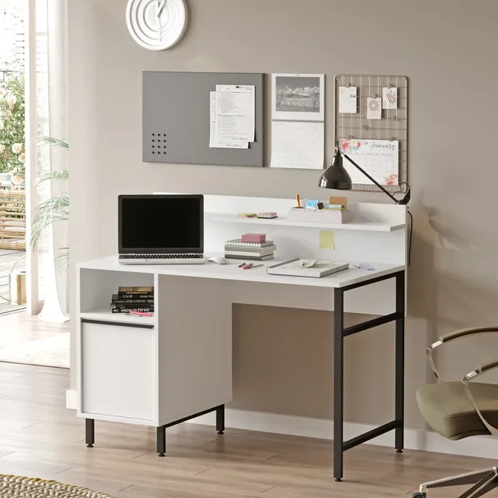 Escritorio Fajaarire 120x60x100cm – Blanco [en.casa]
