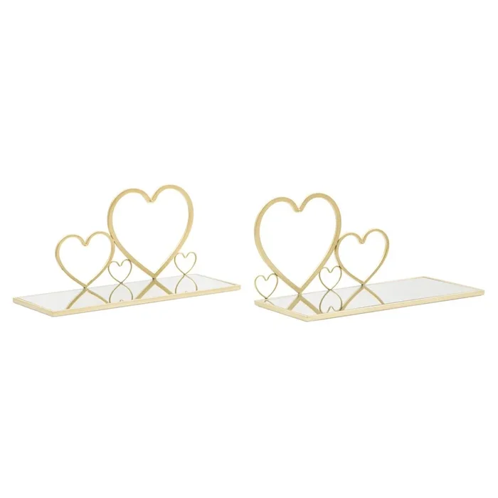 Estante Corazón 23, Metal, Oro