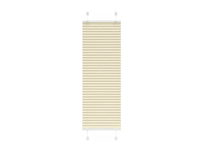 Estor plisado color crema 45×150 cm ancho tela 44,4 cm poliéster