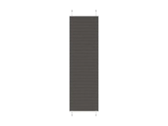 Estor plisado negro 55×200 cm ancho tela 54,4 cm poliéster