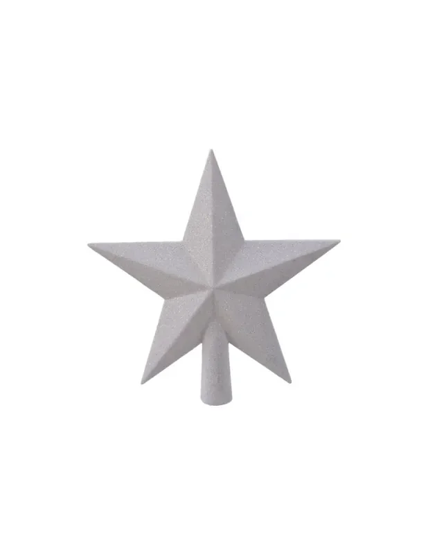 Estrella blanca para arbol de navidad 19×4,2x19cm 8719152497805 72013 DECORIS