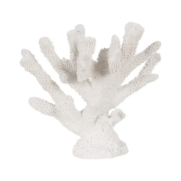 Figura Coral Blanco Resina Decoración 35 X 20 X 30 Cm