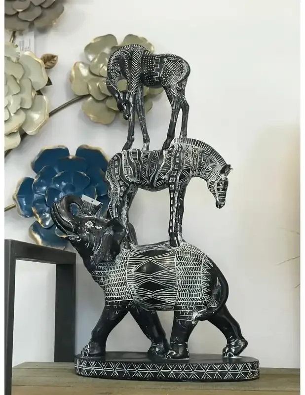 Figura fauna africa 26*13*53cm