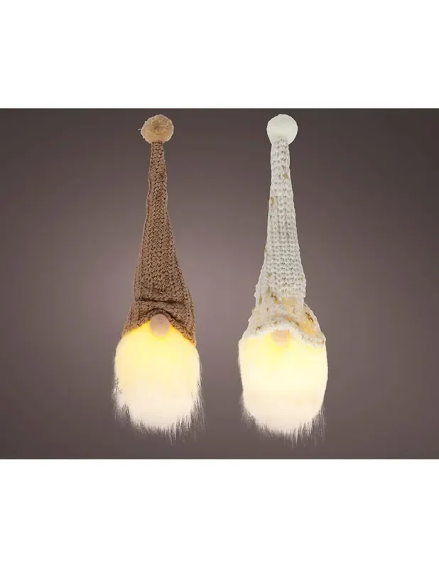 Figura gnomo con luz fija 6 x 20 x 6 cm, colores surtidos 8720725317758 72771 LUMINEO