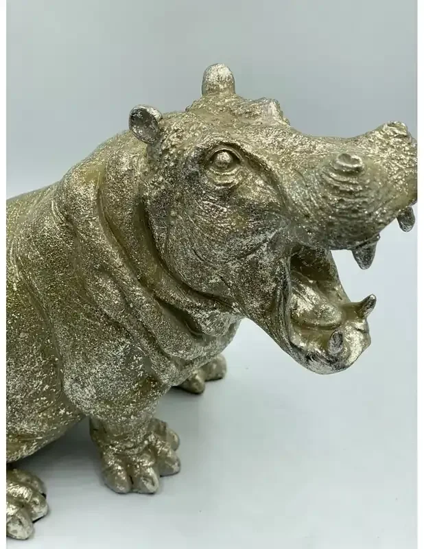Figura rinoceronte dorado 19*23cm