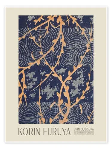 Floral Design 239, Shin-bijutsukai, 1902 de Korin Furuya Exhibition Posters