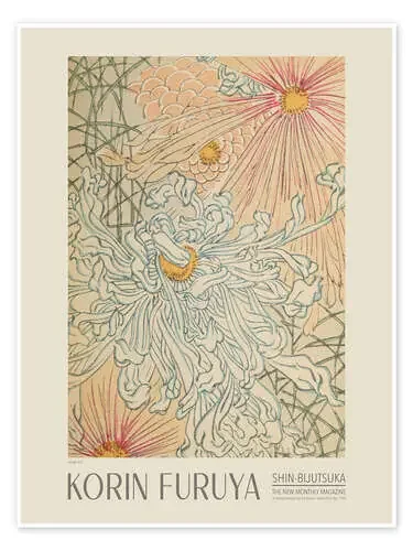 Floral Design 315, Shin-bijutsukai, 1902 de Korin Furuya Exhibition Posters