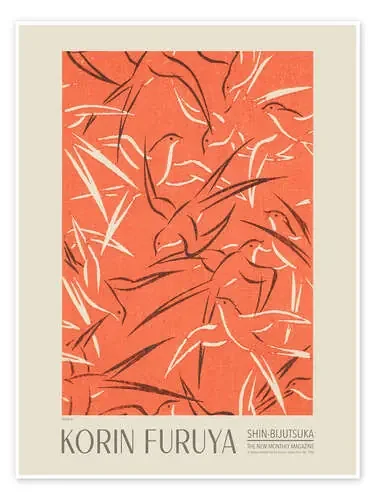 Floral Design 61, Shin-bijutsukai, 1902 de Korin Furuya Exhibition Posters