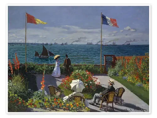 Garden at Sainte-Adresse, 1867 de Claude Monet Everett Collection