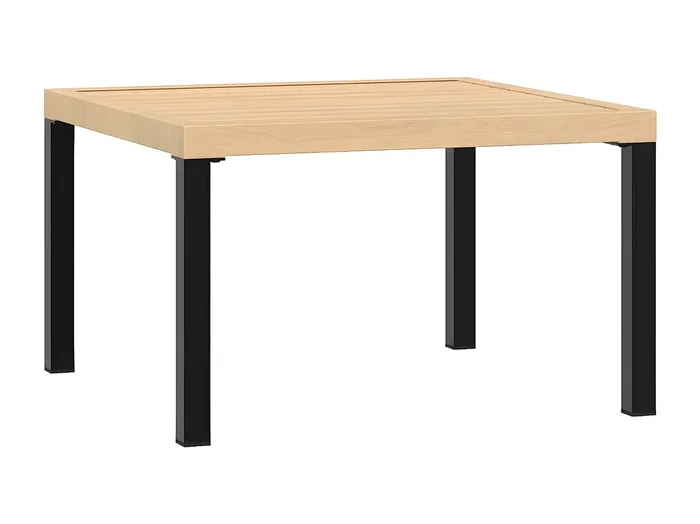 Garden Furniture – Mesa de centro de jardín aluminio negro 65x65x40 cm