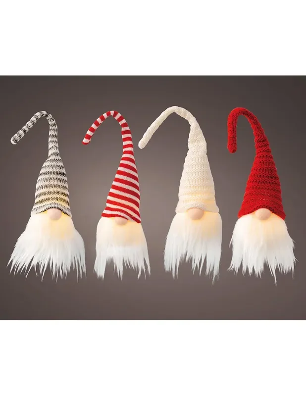Gnomo led gorro flexible, colores variados, luz fija, 6x7x23cm. lumineo 8720093410242 72599 LUMINEO