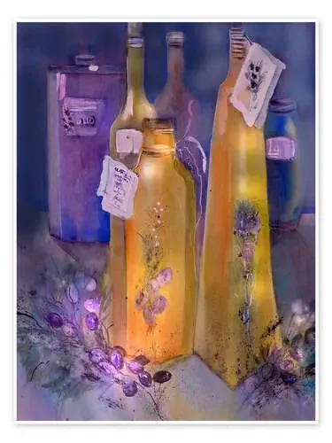 Golden olive oil with black olives de Sabina von Arx