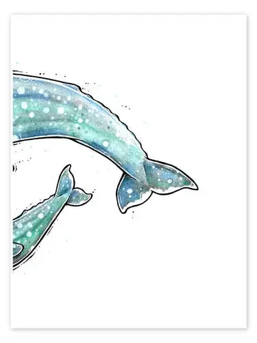 Gray whale with calf II de Stephanie W.