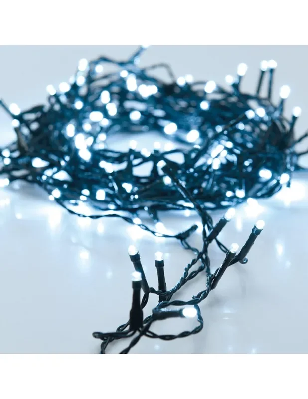 Guirnalda a pilas multifuncion 48 leds cable verde luz blanco frio 4m 8719202261585 71326 EDM