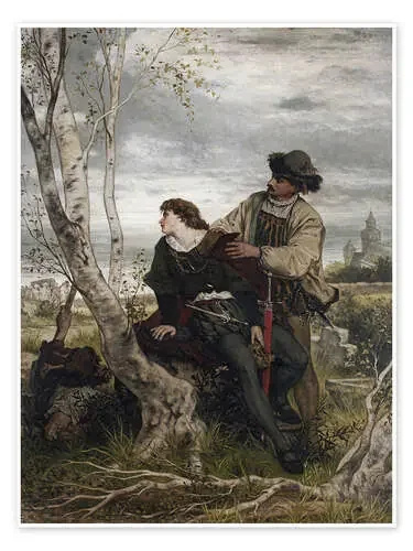 Hamlet and Horatio in the churchyard de Victor Müller ARTOTHEK