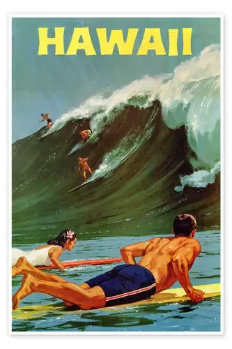 Hawaii Surf, 1965 de Vintage Travel Collection Bridgeman Images
