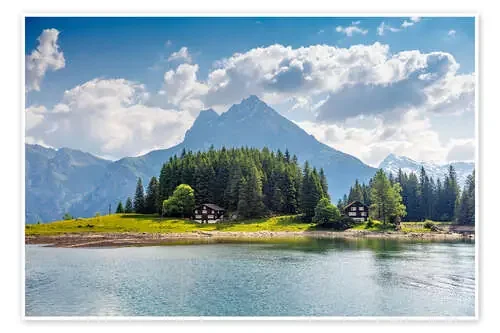House at Lake Arnisee in the Uri Alps II de Marcel Gross