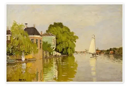 Houses on the Achterzaan, 1871 de Claude Monet Everett Collection