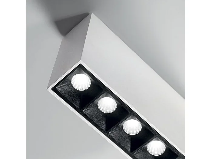 Ideal Lux LIKA Downlight Rectángulo 5 Luces de Superficie Blanco 13.5cm 3000K