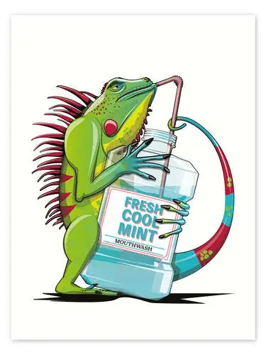Iguana in the Bathroom de Wyatt9