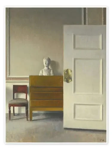 Interior with a bust de Vilhelm Hammershøi Master Collection
