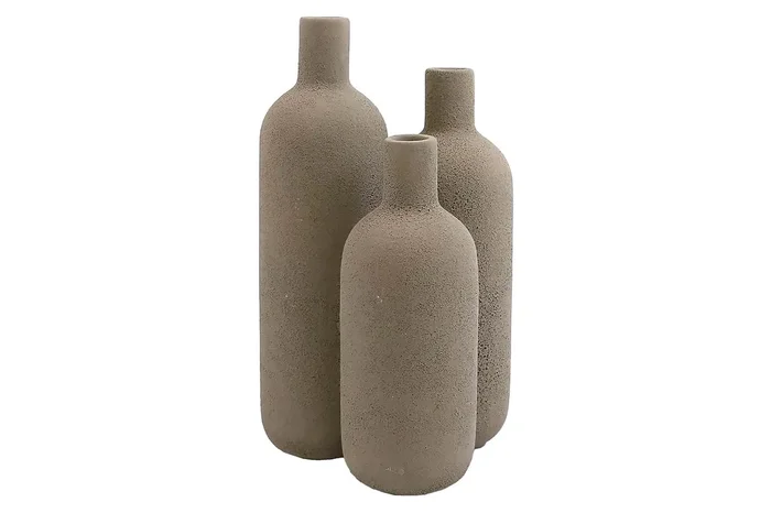 JARRON CERAMICA GRIS 16x16x29 CM