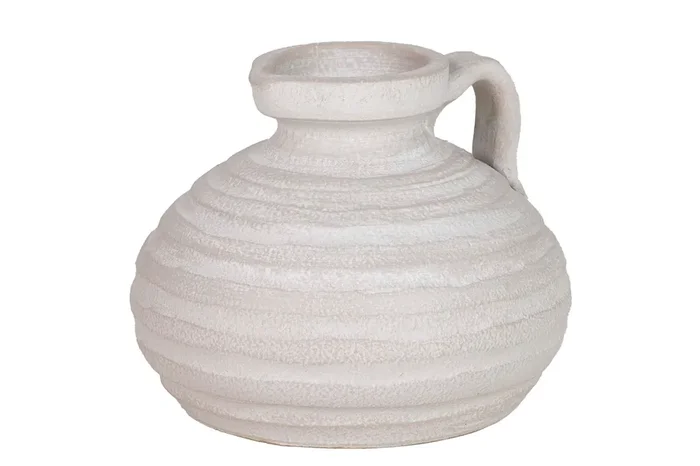 JARRON CERAMICA GRIS 19x19x15 CM