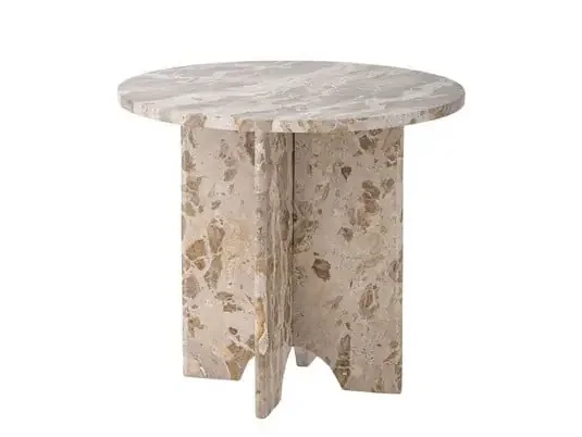 Jasmia Mesa Auxiliares Brown Marble – Bloomingville