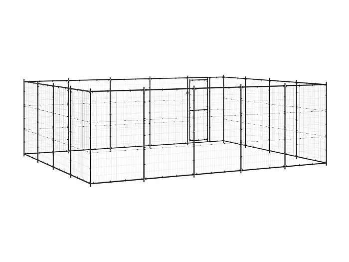 Jaula para perros de exterior de acero de 242 m² (02_0000366)