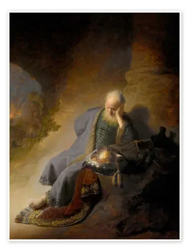 Jeremiah Lamenting the Destruction of Jerusalem, 1630 de Rembrandt van Rijn Heritage Images